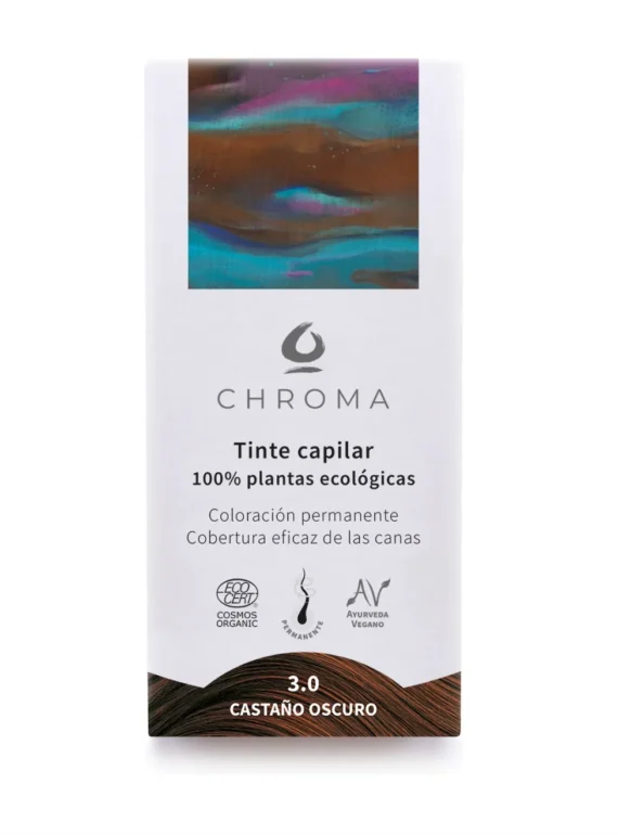 TINTE NATURAL AYURVEDICO KALOS 3.0 CASTAÑO OSCURO