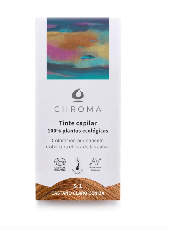 TINTE NATURAL AYURVEDICO KALOS 5.1 CASTAÑO CLARO CENIZA