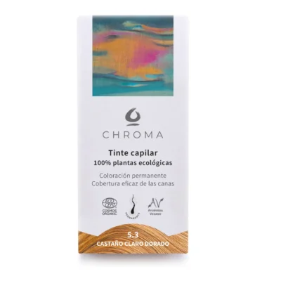 TINTE NATURAL AYURVEDICO KALOS 5.3 CASTAÑO CLARO DORADO
